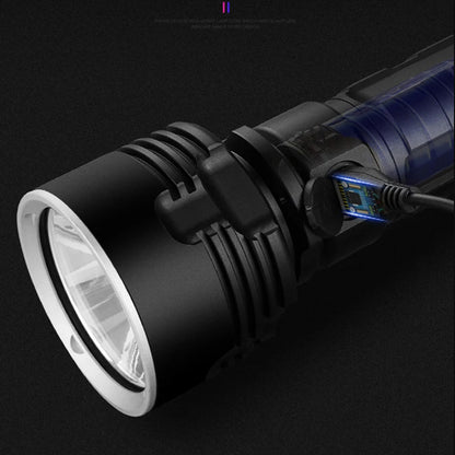 "Linterna LED XHP70 Ultrapotente: Antorcha Táctica Impermeable Recargable por USB para Acampar"