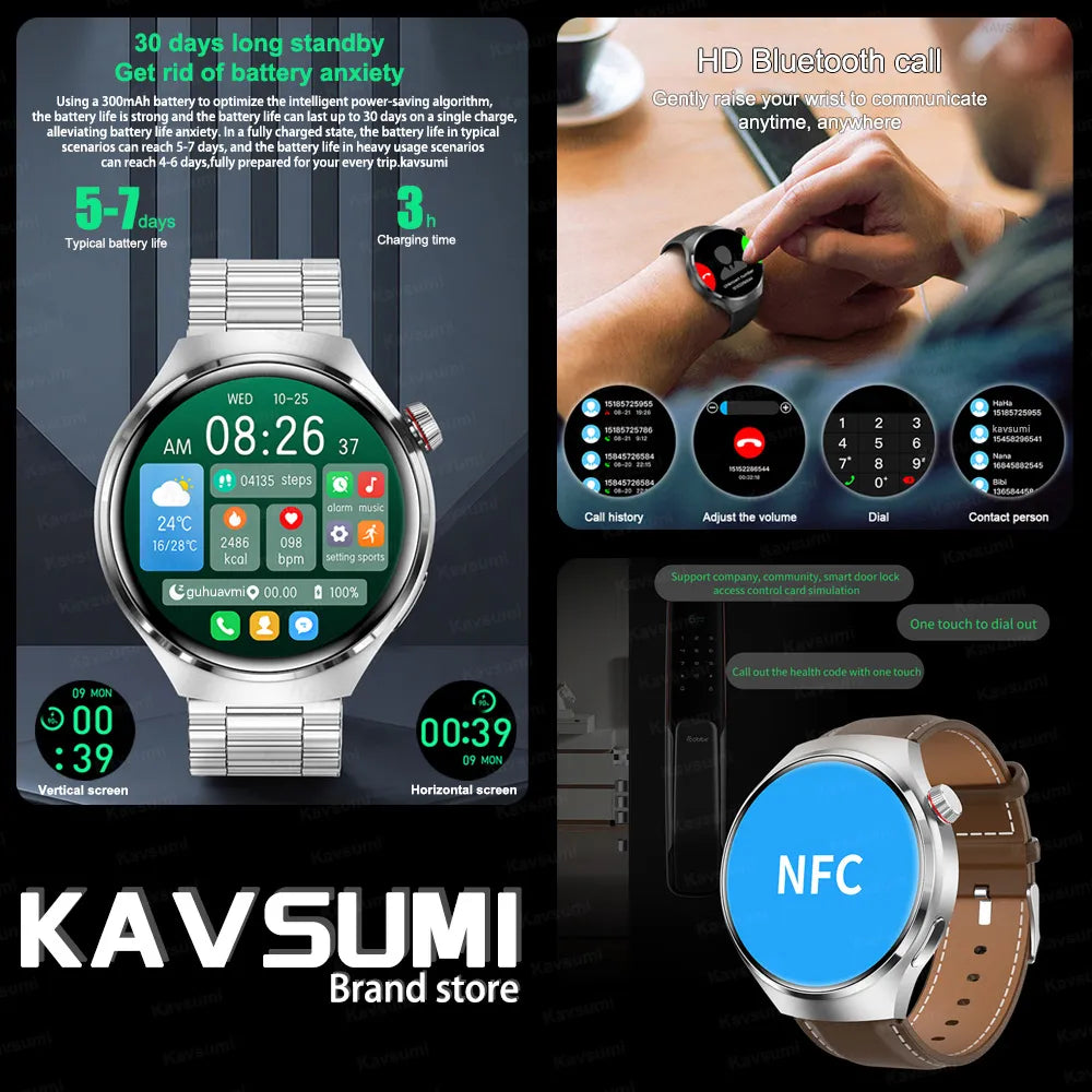Comprar Reloj inteligente NFC para hombre GT4 Pro HD pantalla ritmo  cardíaco Bluetooth llamada IP67 reloj inteligente resistente al agua para  Huawei Xiaomi