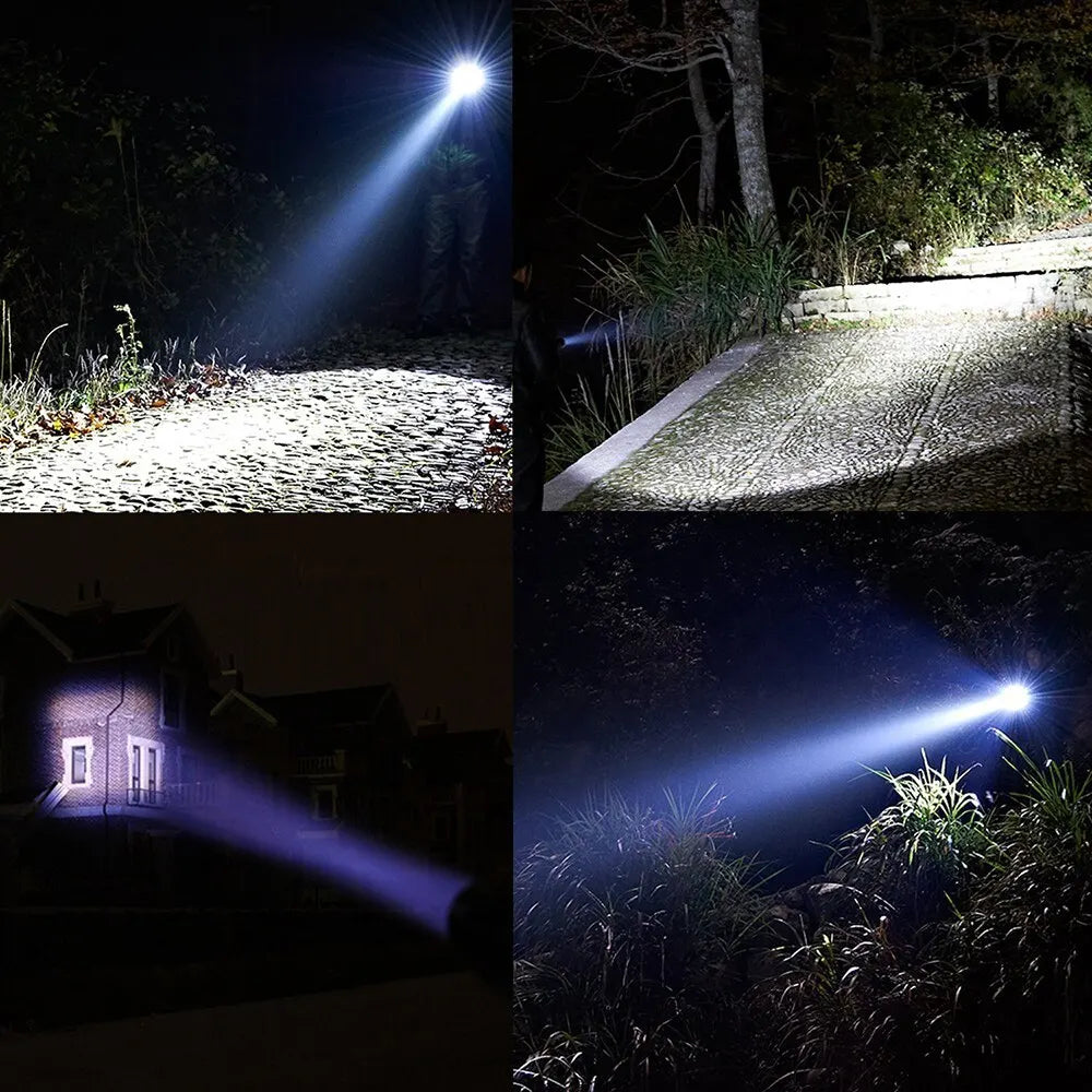 Linternas Led de alta potencia antorcha de Camping 5 modos de iluminación, uso de pilas