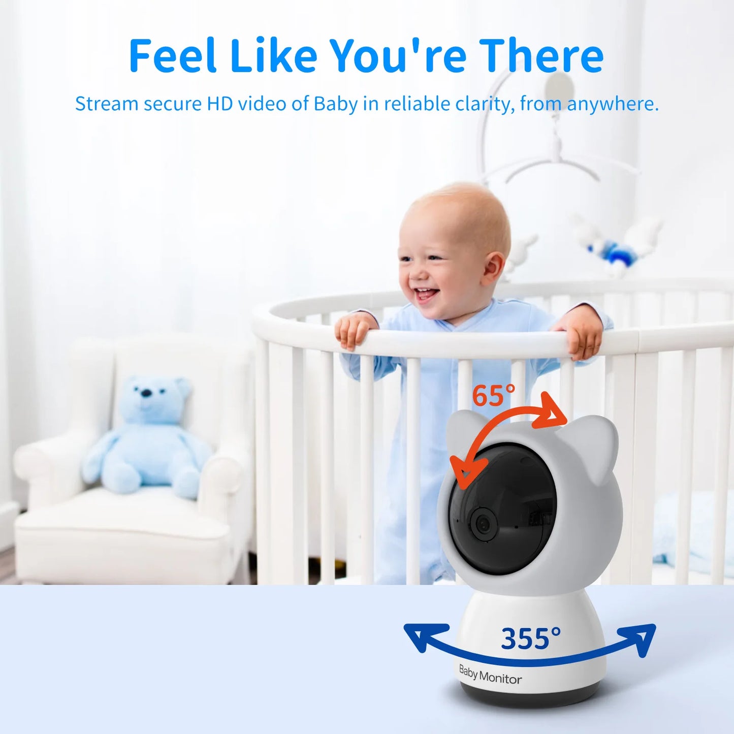 Cámara Dual de 5 pulgadas Wireles Monitor de bebé