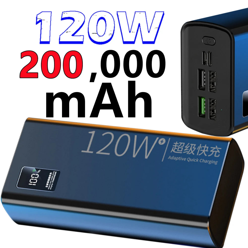 bateria recargable 120W, 200.000mAh