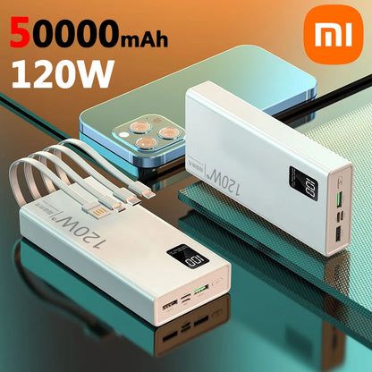 batería recargable 50000mAh gran capacidad 120W carga súper rápida