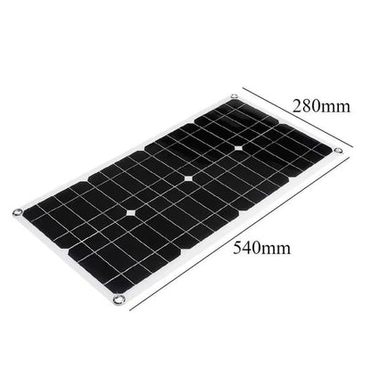 "Panel Solar 600W + Cargador Flexible USB"