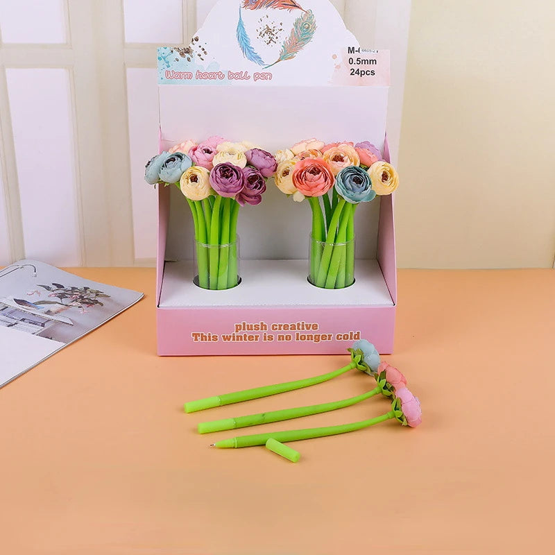 Bolígrafos creativos de Gel de flores