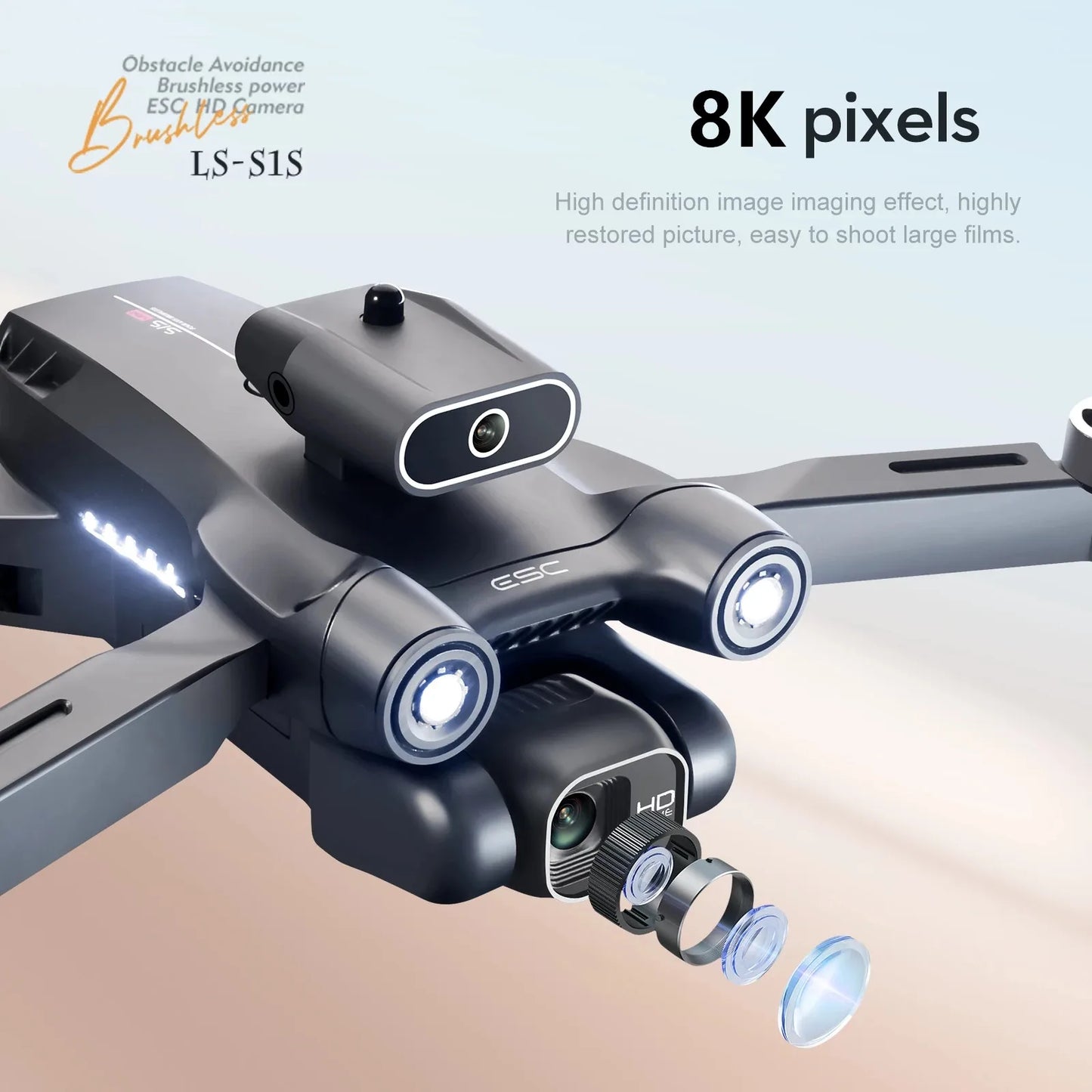 Mini Dron Profesional S1S con cámara HD 8K
